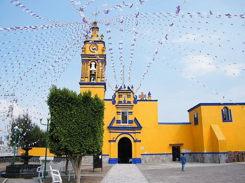 Paseo por Mexico Templo de San Bernabé Temoxtitla en Ocoyucan