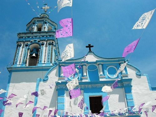 Paseo por Mexico Templo Santa María Cuaco en San Andrés Cholula