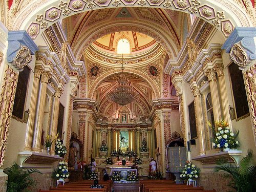 Paseo por Mexico Interior de Iglesia del Barrio de Jesús Tlatempan en San Pedro Cholula