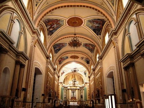 Paseo por Mexico Interior de Iglesia de la Santa Cruz en Tlacotepec de Benito Juárez